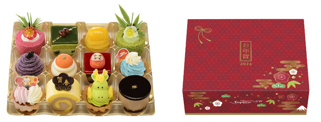 右:お重をイメージしてデザインした専用BOX 右:お重をイメージしてデザインした専用BOX