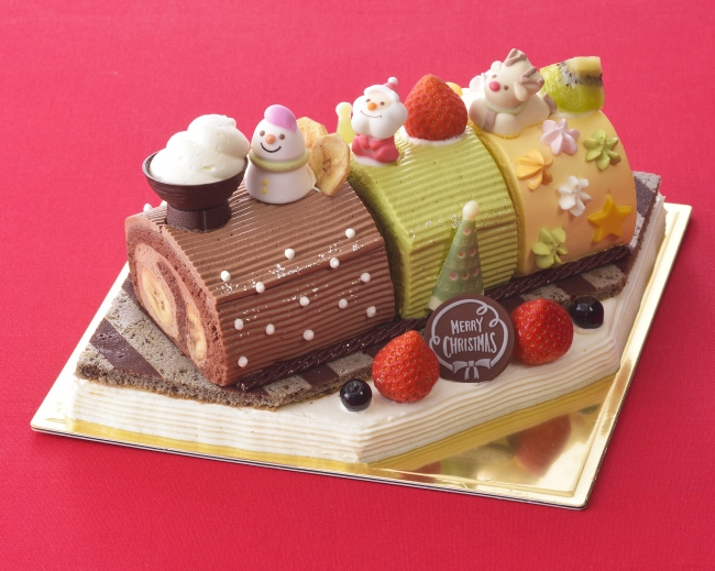 カラフルなロールケーキのきかんしゃに乗って サンタさんがやってくる 17 Kid S Dream Cake 予約受付開始 株式会社銀座コージーコーナーのプレスリリース