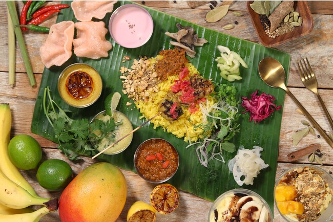 ▲スパイスで旅するカレープレート&ジェラートセット ▲スパイスで旅するカレープレート&ジェラートセット