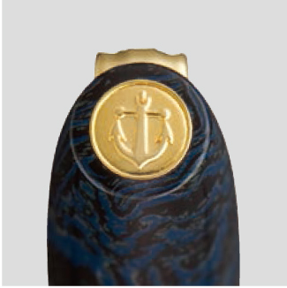 蓋栓飾り 真鍮に金メッキを施した存在感のある錨マークの蓋栓飾り。SAILORの確かな品質の証。