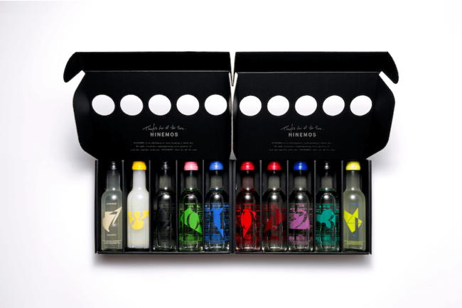 HINEMOS TASTING SET for all the time　PM7時～AM4時までの10銘柄が揃う。170ml×10本。7,980円（税・送料込み）