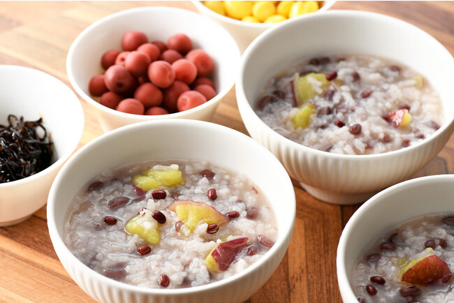 大阪産の米で炊いた小豆粥 大阪産の米で炊いた小豆粥