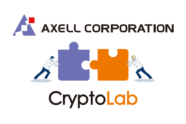 アクセル株式会社と株式会社CryptoLabのロゴ