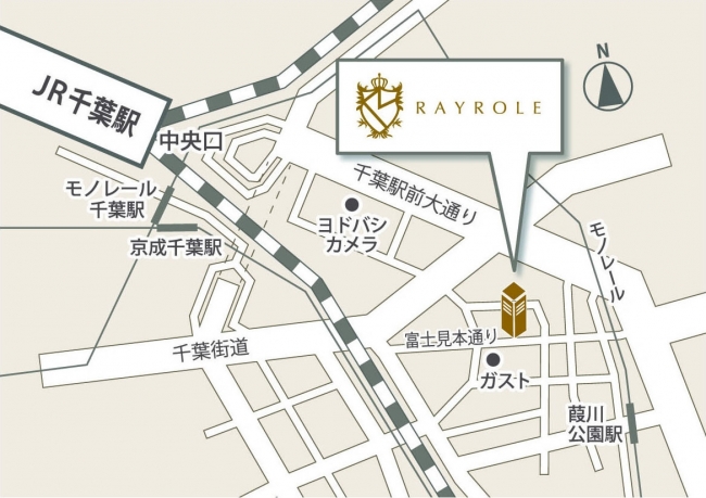 レイロール千葉店アクセスマップ