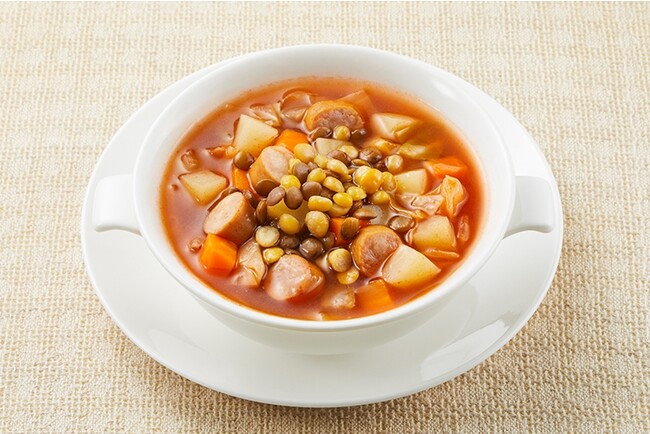 レンズ豆とひよこ豆のミネストローネ