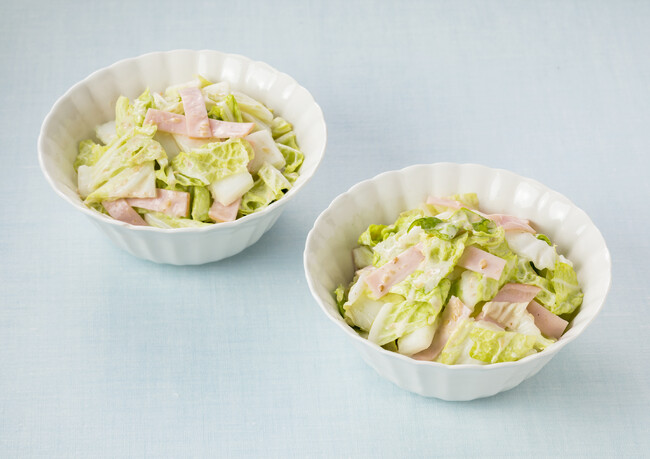 【調理例】白菜とハムのあえサラダ