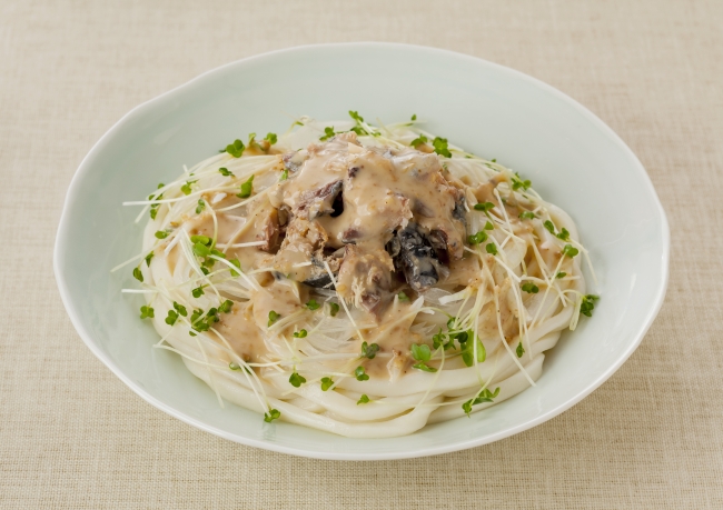 さば缶とスプラウトのサラダうどん （おろししょうが＋さば缶+スプラウト使用）