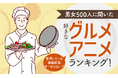 【男女500人に聞いた】好きなグルメアニメランキング！使用している動画配信サービスは...？