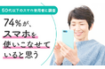 【50代以下のスマホ使用者に調査】74%が、スマホを使いこなせていると思う