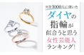 【男女1000人に聞いた】ダイヤの指輪が似合うと思う女性芸能人ランキング!