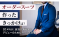【オーダースーツ作ったきっかけは?】20.4%が、就活や新社会人デビューのために作ったと回答