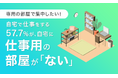 【専用の部屋で集中したい!】自宅で仕事をする57.7%が、自宅に仕事用の部屋が「ない」