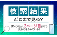 【検索結果、どこまで見る?】85.6%が、3ページ目までで見るのをやめている!