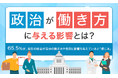 【政治が働き方に与える影響とは?】65.5%が、現在の政治が自分の働き方や生活に影響を与えていると「感じる」