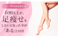 【10代～50代の女性に調査】6割以上が、足痩せをしたいと思った事が「ある」と回答