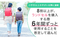 【小学生以上の子がいる親に調査】8割以上が、ランドセルを購入する際「6年間ずっと使用することを想定して選んだ」