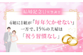 【結婚記念日実態調査】 4組に1組が「毎年欠かせない」一方で、15%の夫婦は「祝う習慣なし」