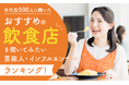 【世代別500人に聞いた】おすすめの飲食店を聞いてみたい芸能人・インフルエンサーランキング！