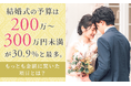 結婚式の予算は「200万～300万円未満」が30.9％と最多。もっとも金額に驚いた項目とは？