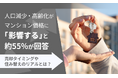 【意識調査】人口減少・高齢化がマンション価格に「影響する」と約55％が回答。売却タイミングや住み替えのリアルとは？