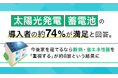 太陽光発電・蓄電池の導入者の約74％が満足と回答。今後家を建てるなら断熱・省エネ性能を「重視する」が約8割という結果に