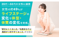 【20代～50代の女性に調査】女性の約49%がライフステージの変化で体型・体質の変化を実感。「痩せにくくなった」「お腹まわりに脂肪がつきやすくなった」が上位に