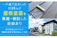 一戸建て住まいの約35％が屋根塗装を「実施・検討した経験あり」。検討理由は約74％が「屋根の劣化が気になる」と回答