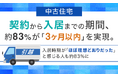 【中古住宅】契約から入居までの期間、約83％が「3ヶ月以内」を実現。入居時期が「ほぼ理想どおりだった」と感じる人も約83％に