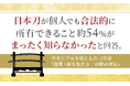 日本刀が個人でも合法的に所有できること、約54%が「まったく知らなかった」と回答。所有に不安を感じる点、1位は「盗難・紛失など万一の際の対応」