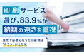印刷サービス選び、83.9%が「納期の速さ」を重視。急ぎで必要になった印刷物は「チラシ」が上位に
