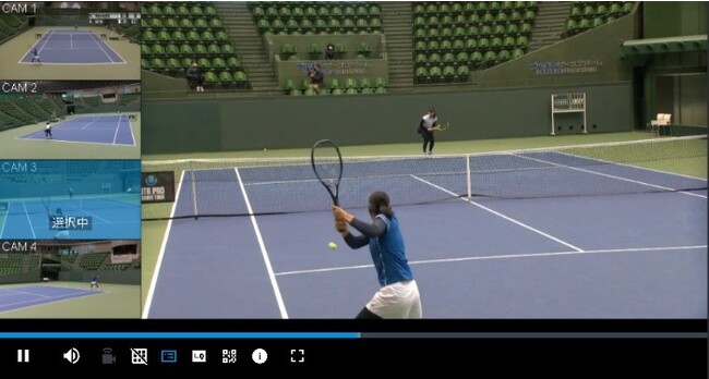 <4つの映像をマルチアングルで配信> <4つの映像をマルチアングルで配信>