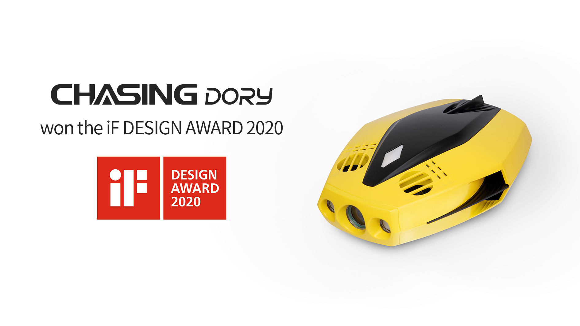 世界的受賞！！水中ドローン「CHASING DORY」が「デザインのオスカー賞」として名高い「ifデザインアワード2020」を受賞しました！