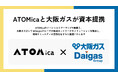 ATOMica、大阪ガスとの資本提携に関するお知らせ