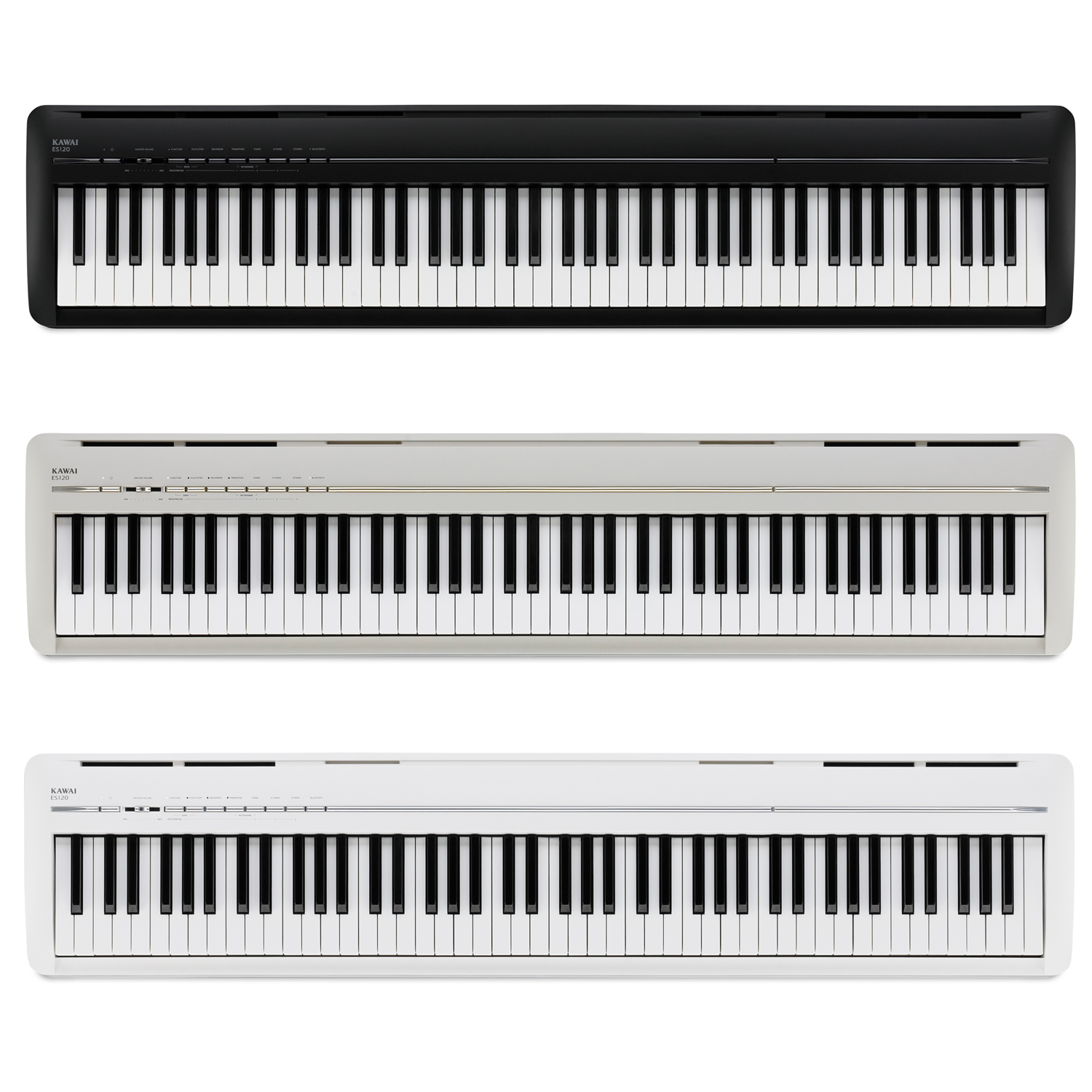 美品】電子ピアノ　White　ES120　カワイKAWAI　ピアノキーボード-