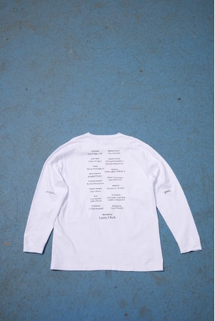 LARRY CLARK × R.TM GALLERY ロングスリーブTシャツ¥22,000(税込) カラー:WHITE,BLACK サイズ:S,M,L,XL LARRY CLARK × R.TM GALLERY ロングスリーブTシャツ¥22,000(税込) カラー:WHITE,BLACK サイズ:S,M,L,XL