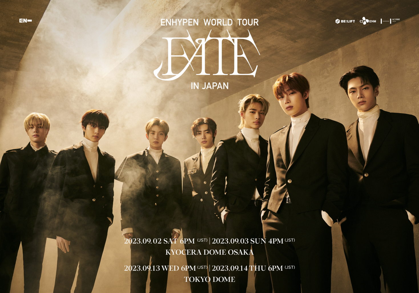 ENHYPEN、初のドームツアー『ENHYPEN WORLD TOUR 'FATE' IN JAPAN』詳細決定！｜株式会社HYBE