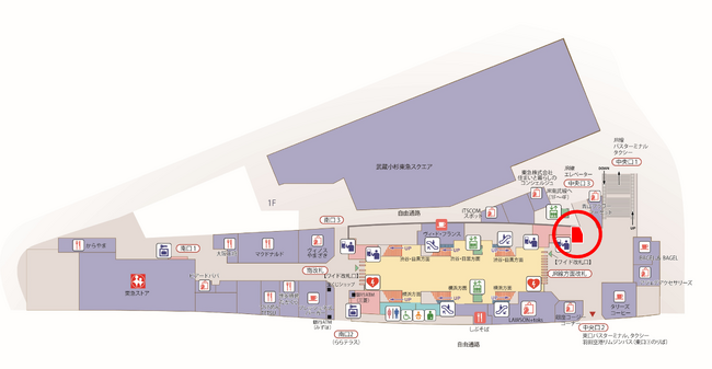 東急電鉄武蔵小杉駅 構内図