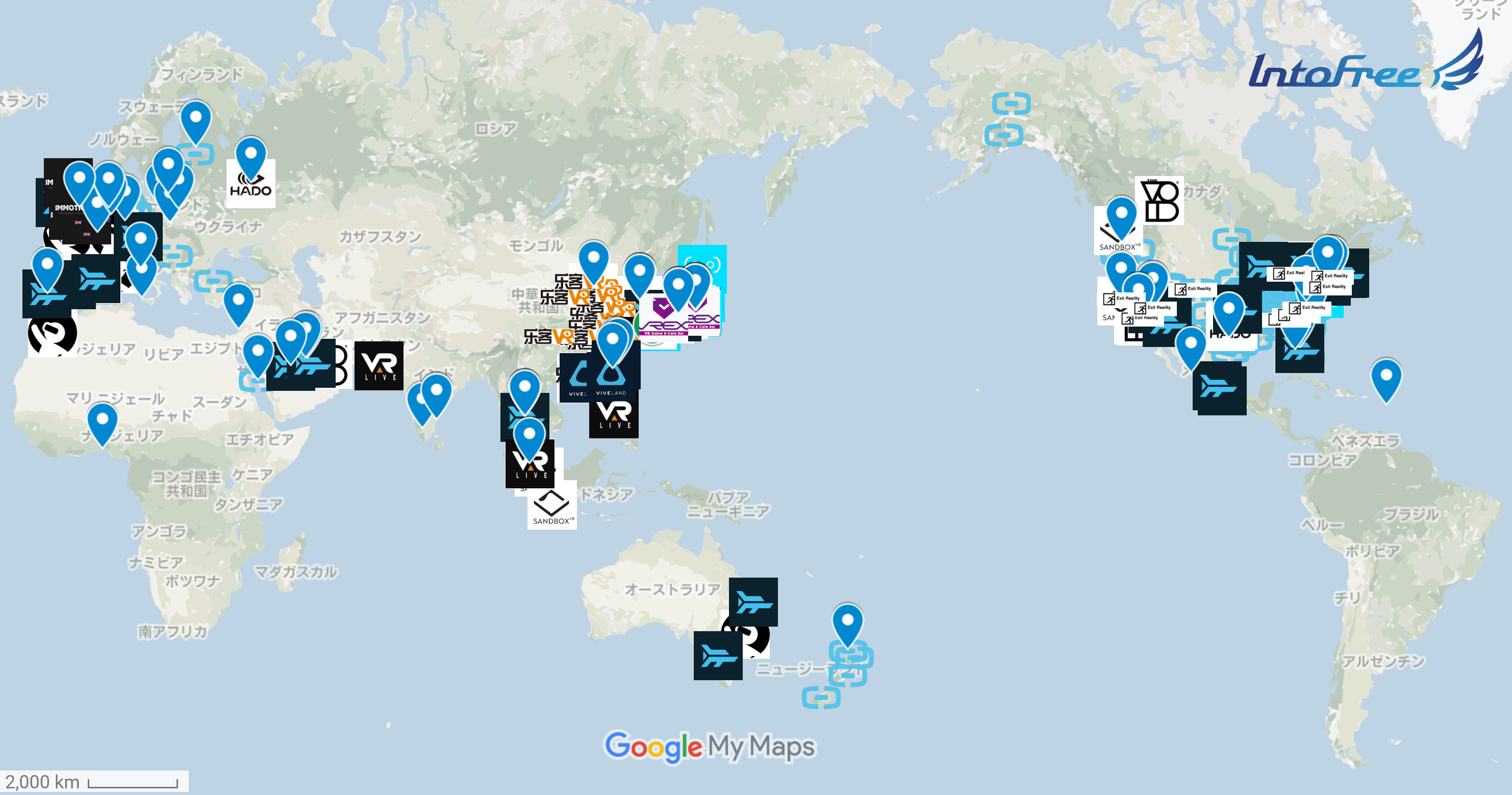 株式会社intofree 世界400箇所以上を網羅したロケーションvr Arマップを公開 株式会社intofreeのプレスリリース