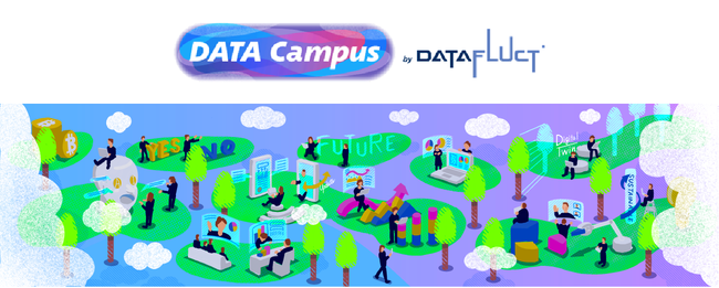 DATA Campusの世界観を表したイラスト。サイトのトップ画像にも使用しています。