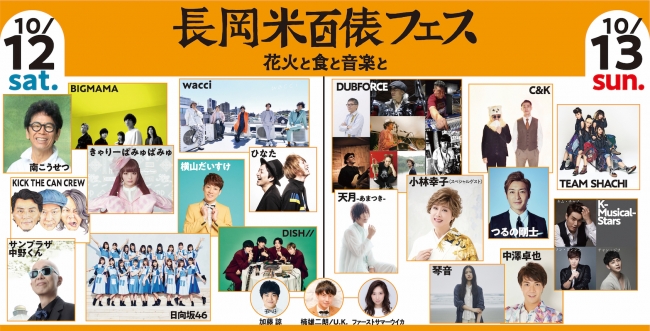 長岡米百俵フェス 花火と食と音楽と 2年目の今年はさらにパワーアップ 第2弾出演者発表 株式会社キューブのプレスリリース