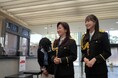 伍代夏子特別防犯支援官、STU48福田朱里特別防犯支援官 香川県警察&百十四銀行を訪問