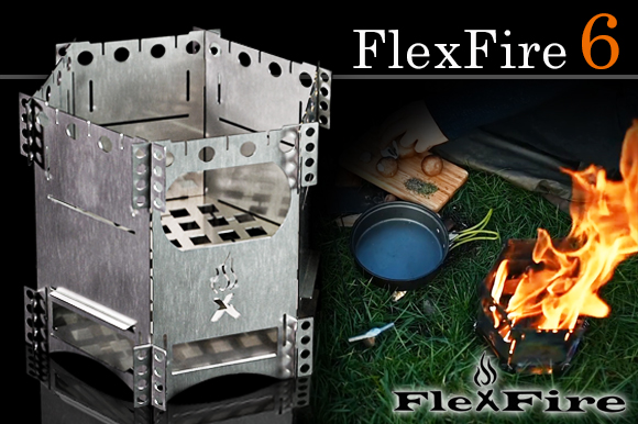 焚火を持ち歩く、極薄コンパクトな「ポケットに入る焚火台」 Flexfire