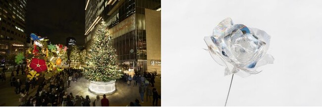 クリスマスツリー「KIOI ENCHANTED TREE」と冬にしか咲かないバラ「PRISM ROSE」 クリスマスツリー「KIOI ENCHANTED TREE」と冬にしか咲かないバラ「PRISM ROSE」