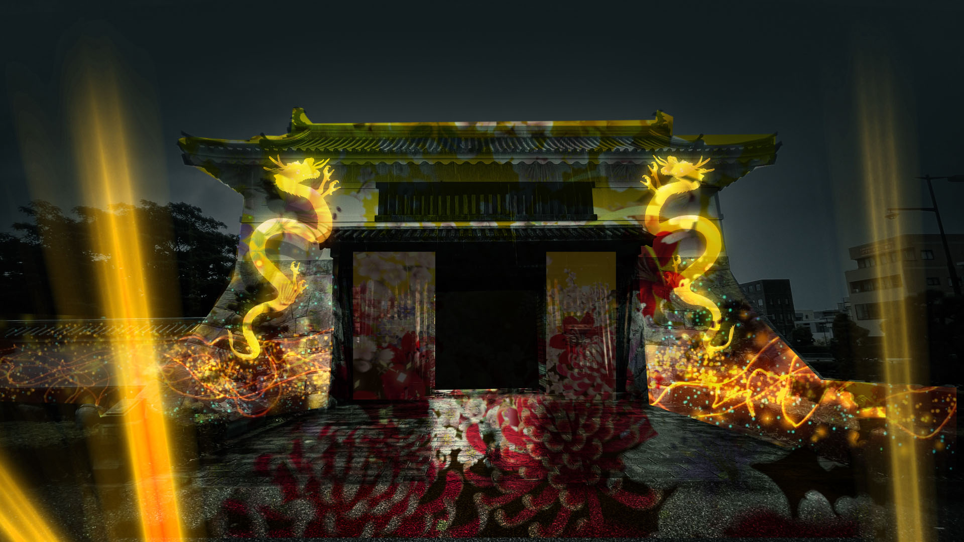 一旗プロデュース 岡崎城大手門 プロジェクションマッピング を愛知県岡崎市で開催 徳川家康生誕の地 岡崎城の大手門で史上初の豪華絢爛な プロジェクションマッピング 株式会社一旗 Hitohata Inc のプレスリリース