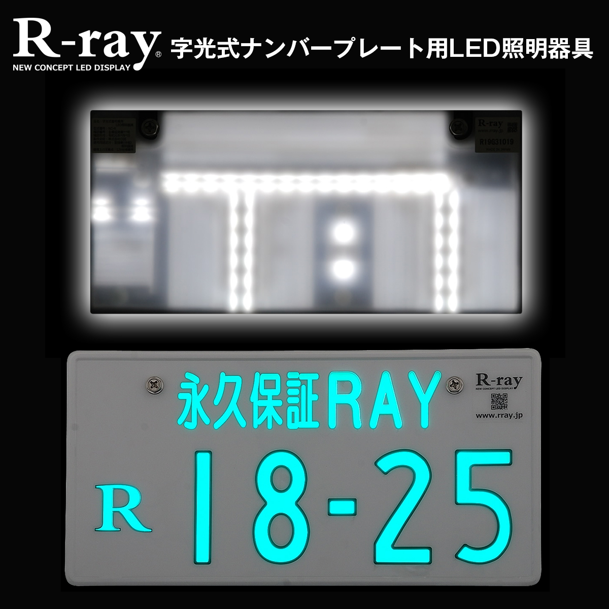 ムラなくいつまでも新品の明るさで光る！ナンバープレート用LED照明器具「R-ray」11月11日（月）発売｜株式会社CGSのプレスリリース
