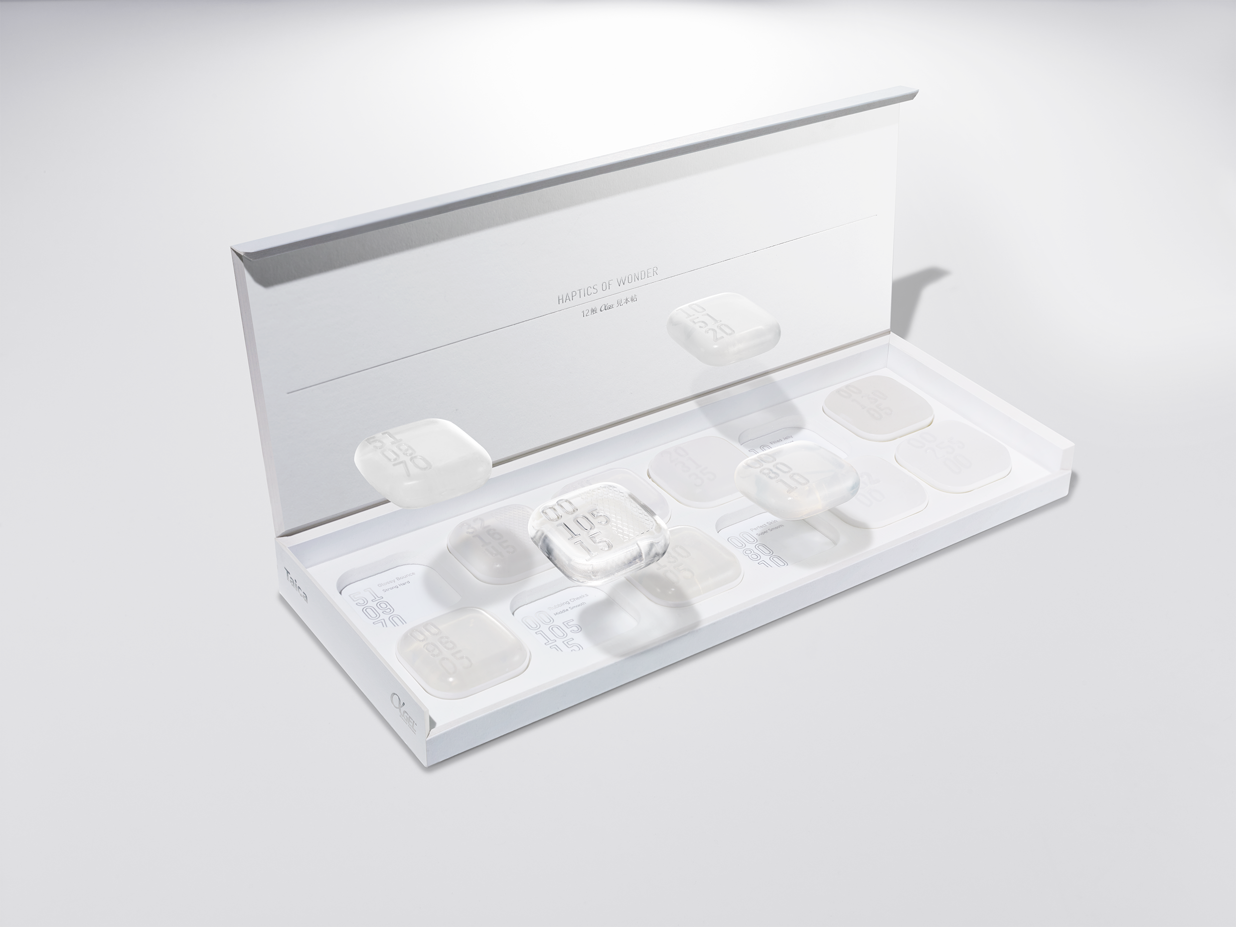 感性素材 Agel の感触見本帖である Haptics Of Wonder 12触agel見本帖 発売 株式会社タイカのプレスリリース