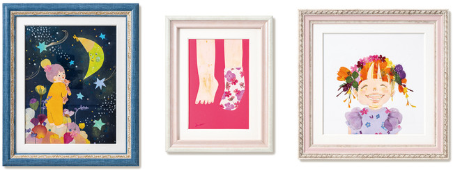 押し花とイラストのコラージュ。イラストレーターでこりんの東京初個展 