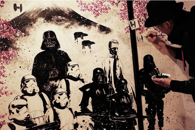 写真は柏原晋平氏の過去のアートペイント 写真は柏原晋平氏の過去のアートペイント