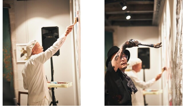 火取氏と柏原氏のアートセッション