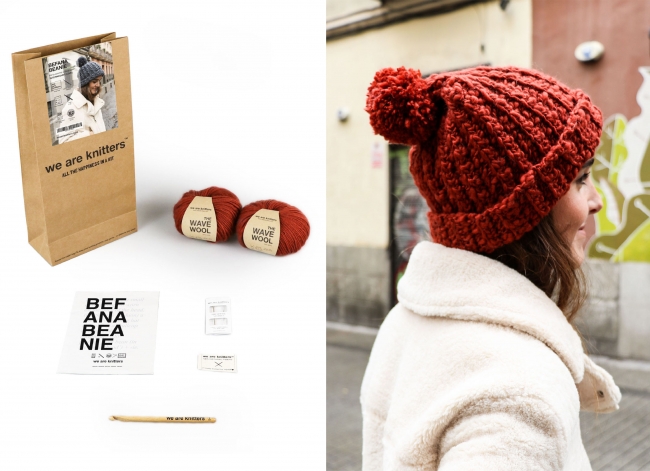 ウィーアーニッターズの編み物キット、perfect giftsコレクションのBefana beanie